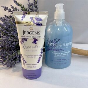 JERGENS BODY BUTTER and BAYLIS & LAVENDER HAND WASH